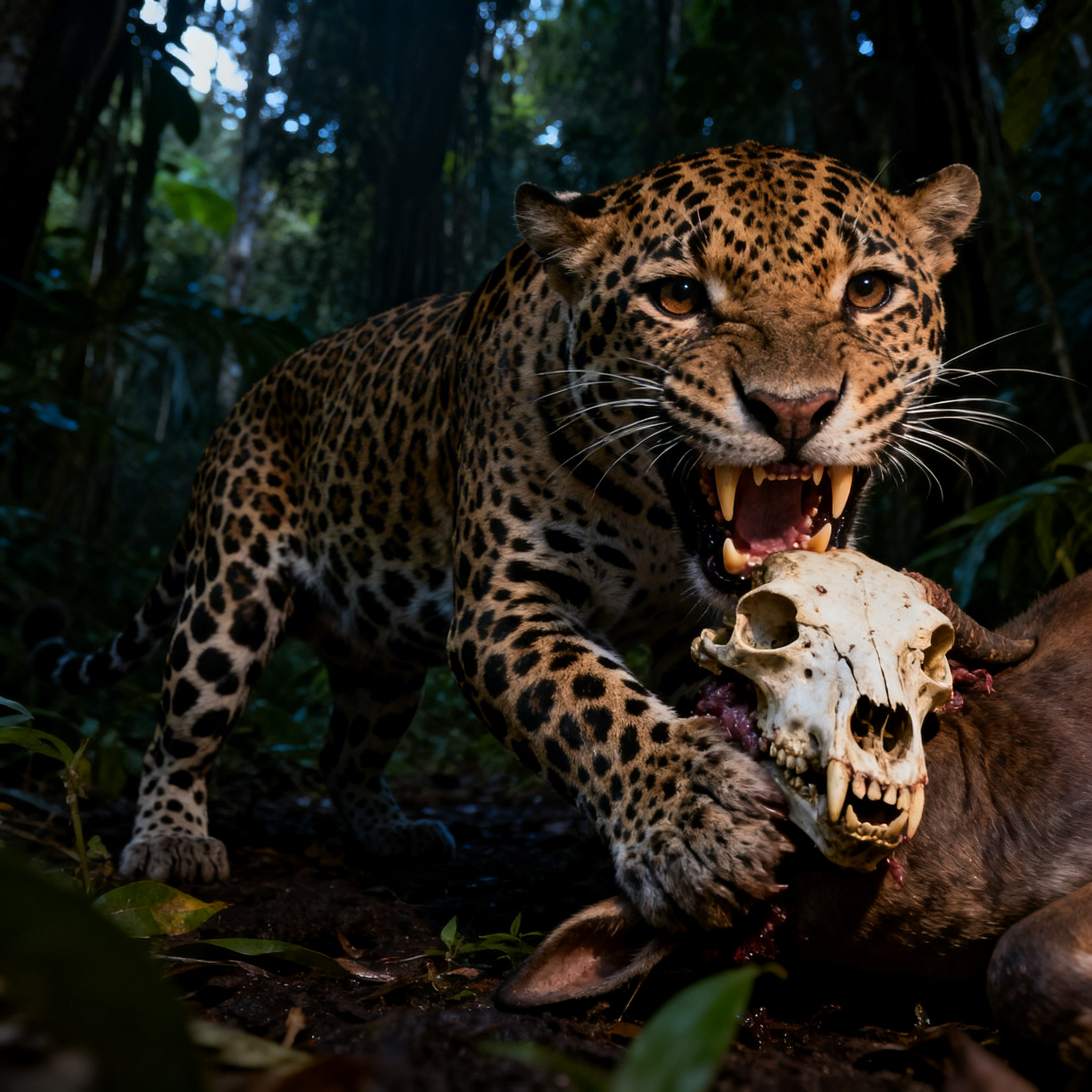 Nature's Mystery: Jaguar and Skull Piercer