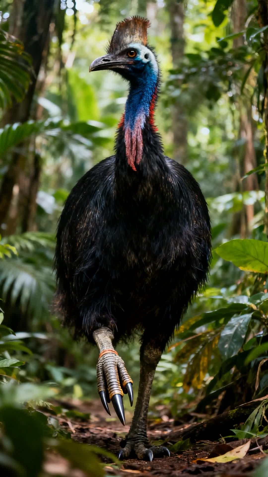 ⁣Nature's Mystery: Cassowary and The Raptor Kick