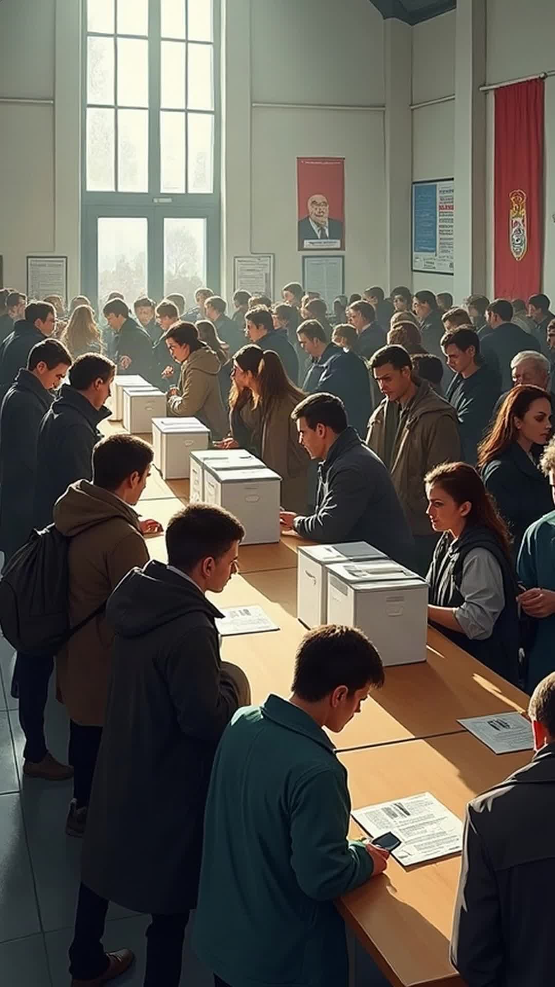 ⁣Sırbistan'da Sandık Başında Tarihi Seçim
