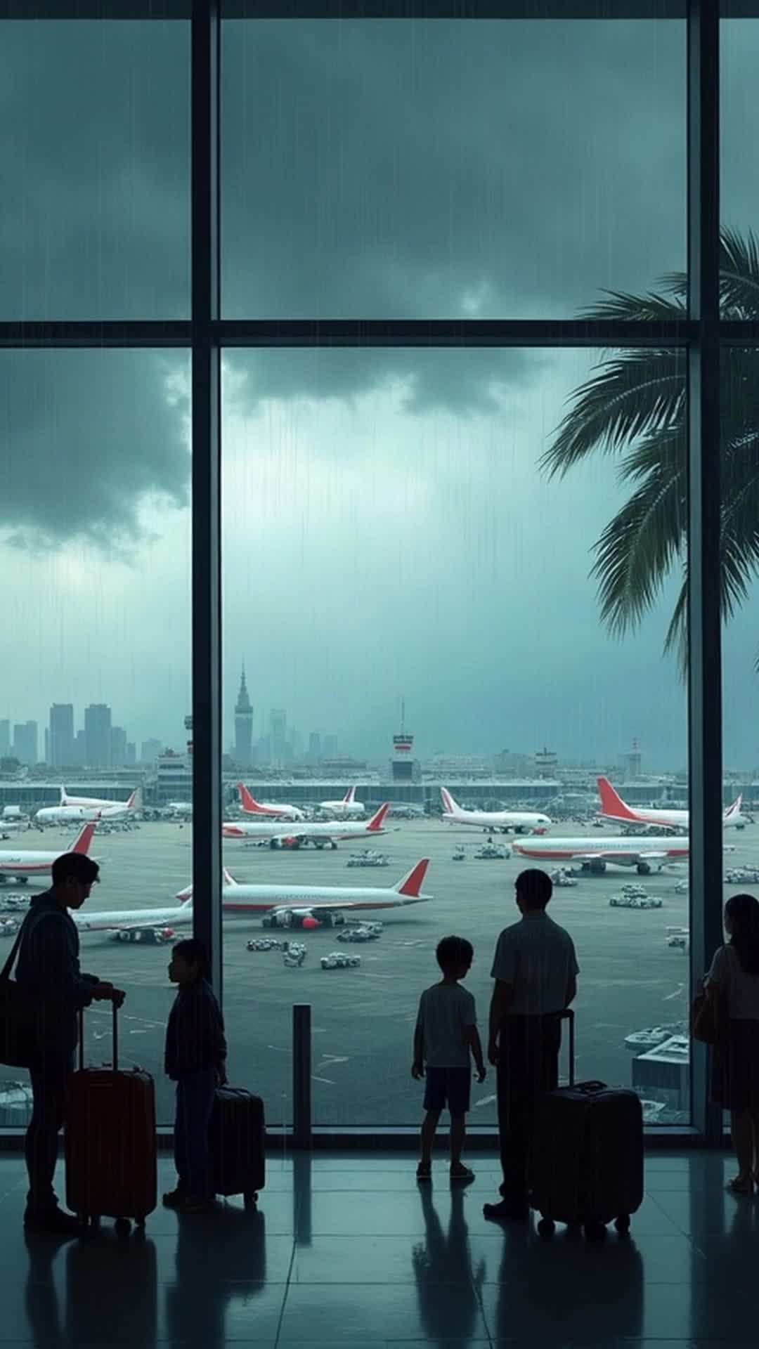 ⁣Doğu Asya'da Tipi: Yüzlerce Uçuş İptal