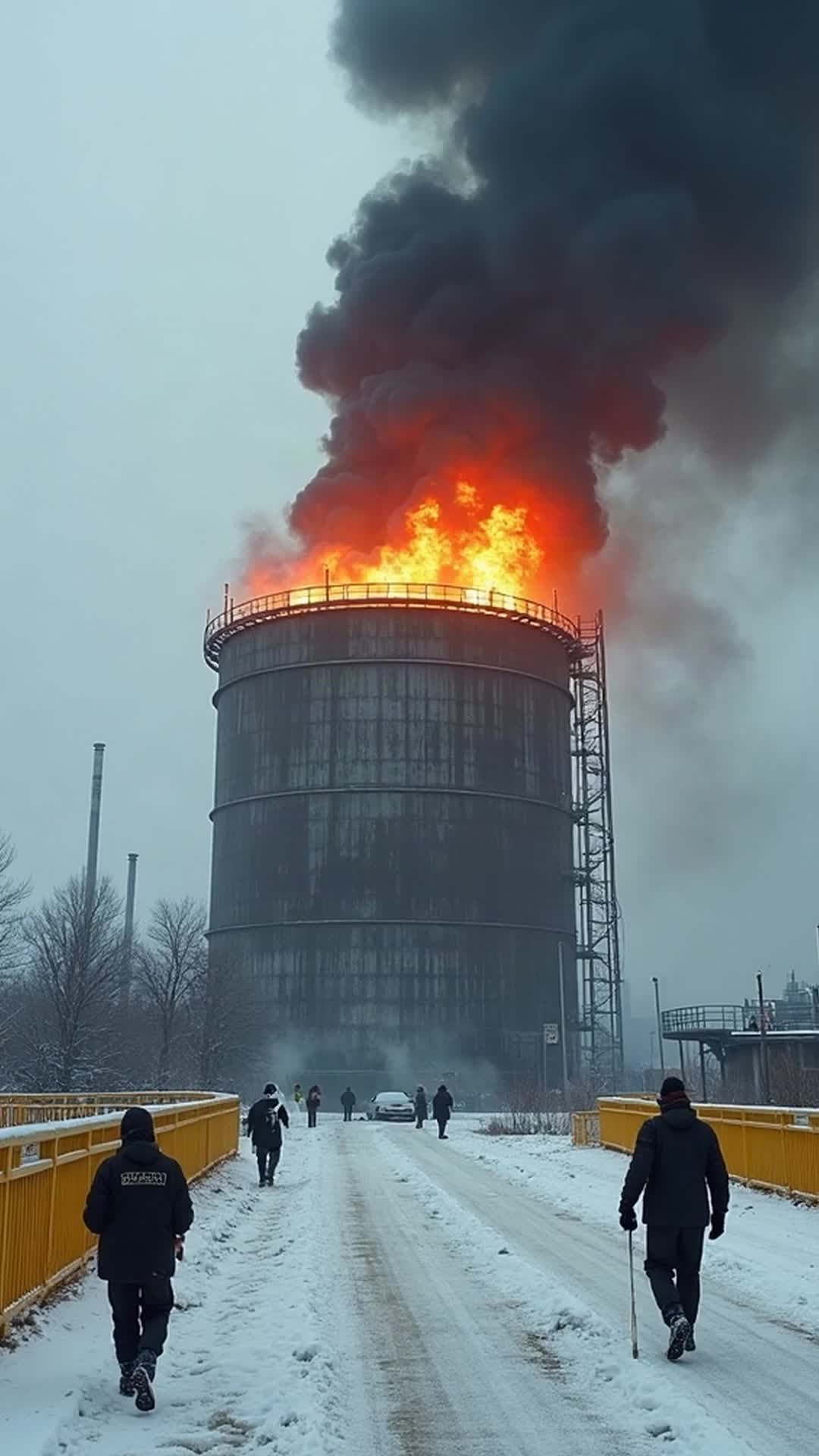 Rusya'da Petrol Rafinerisinde Yangın ve Saldırı İddiası